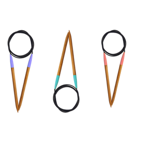 Aguja de tejer circular de 29 pulgadas para hilo voluminoso logotipo personalizado juego de regalo con cable de nailon strikkepinde - Product Image 1