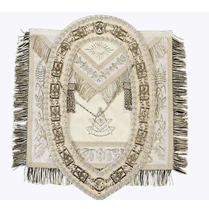 Ensemble d'étole maçonnique du Roi Archipel en cuir d'agneau, étole royale, col et étole Joule BestActionProducts AH-125 Dentelle - Product Image 3