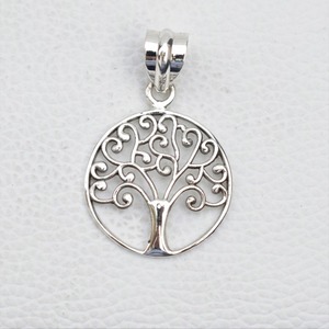 Pendentif arbre de vie, pendentif en argent Sterling 925, pendentif de guérison, pendentif arbre de vie rond, cadeau pour elle, pendentif fait main - Product Image 5