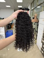 Extensions de cheveux naturels de qualité supérieure à pointe plate, extensions de cheveux vierges à pointe en kératine, extensions à pointe en k naturelles, cheveux humains bouclés birmans