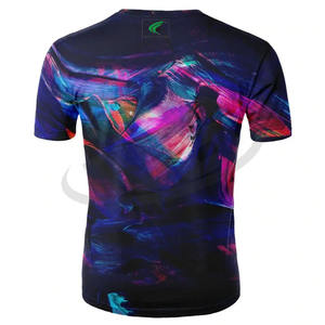 T-shirt imprimé 100 % coton coupe ample pour homme, impression délavée, longueur standard, vêtement de fitness anti-boulochage 200g, vente en gros - Product Image 5