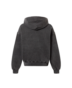 Custom Logo Embroidered Unisex Vintage Fashion Double Zipper Drop Shoulder Hoodie Distressed Faded Acid Wash Winter - Product Image 2