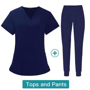 Uniforme de enfermera médica para mujer Juegos de fregado de tela tejida superior para hospitales Servicio OEM disponible - Product Image 4
