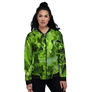 Chaqueta Bomber Sublimada Personalizada para Mujer, Diseño Letterman en Satén de Seda, Chaquetas Bomber con Estampado Completo, Chaquetas y Abrigos con Diseño de Collage - Product Image 1