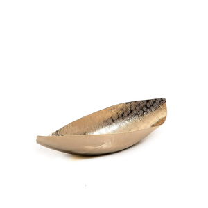 Plateau de service élégant et moderne en métal plaqué or de style indien avec nouvelle poignée passe au lave-vaisselle pour les boissons, les fêtes et les dîners - Product Image 1