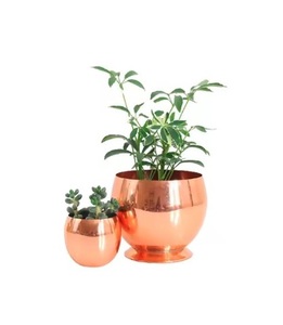 Macetas de metal, resistentes a la corrosión, diseño contemporáneo, para decoración de casas, jardines u oficinas - Product Image 1