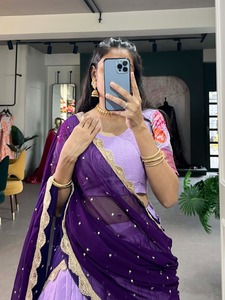 Atractivo Lehenga Choli de Algodón y Seda con Bordado de Hilo, Fabricante y Proveedor de Moda Femenina de Surat a Precio Económico - Product Image 6