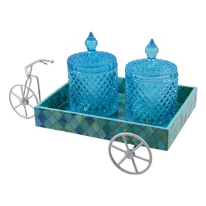 Pot à bougie en cire de verre doré support de créateur peint finition colorée design intérieur décoration d'intérieur verre, haute qualité, pot à bougie - Product Image 5