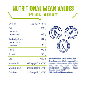 Bebida de Soya a Base de Plantas OraSi 100% Italiana con Alto Contenido de Proteínas 1 litro 12 unidades - Product Image 3