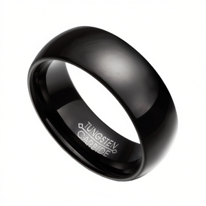 Anillo de Boda de Carburo de Tungsteno Negro de 4 mm, Ajuste Cómodo, Unisex, Tallas 5-13, Estilo Clásico, Joyería Fina - Product Image 2
