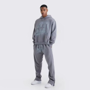 Hooded Fleece Custom Joggers Training Tracksuits Men Unisex <b>Sweat</b> Suit High Quality Oversized Casual <b>Set</b> Wholesale - Product Image 1