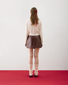 Suéter de Punto Formal de Manga Larga 100% Algodón para Mujer, Corte Regular con Tejido de Retazos por Routine - Product Image 4