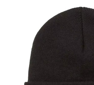 Gorro de Punto Unisex Negro para Invierno, 56-58 cm, Diseño Casual para Adultos, Acrílico, con Puño, Diseño Sólido - Product Image 4
