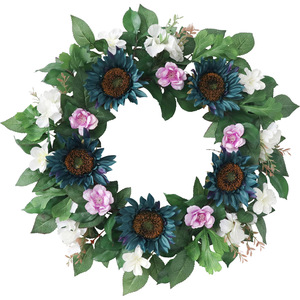 Boda familiar Decoración al aire libre Guirnalda <span class=keywords><strong>de</strong></span> peonía rosa y caléndula para aro <span class=keywords><strong>de</strong></span> <span class=keywords><strong>fieltro</strong></span> <span class=keywords><strong>de</strong></span> puerta delantera para Navidad y Halloween - Product Image 3