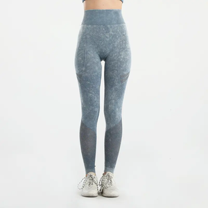 Respirant femmes taille haute élastique Yoga collants OEM Service Leggings maigres pantalon Push-up Gym Fitness porter Legging sans couture - Product Image 5