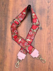 Suede <b>Leather</b> Banjara Bag <b>Strap</b> Embroidered Crossbody Purse <b>Strap</b> Floral Boho Replacement <b>Guitar</b> Adjustable <b>Straps</b> for Women's - Product Image 3