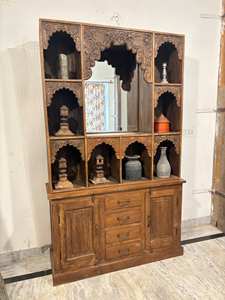 Armario de Cocina Moderno, Antiguo, de Lujo, Clásico, Vintage, de Madera de Mango Azul Desgastada, de 2 Piezas, Mediano y Grande - Product Image 3