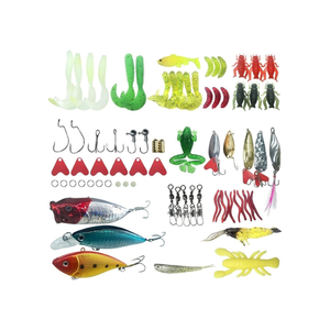 Juego de 78 piezas de señuelos de pesca artificiales y accesorios de pesca con caja de almacenamiento - Product Image 1
