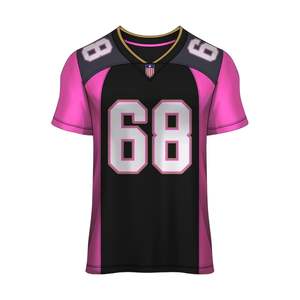 Camisetas de fútbol americano para hombres y mujeres de poliéster 100%, camisetas juveniles transpirables ligeras personalizadas, impresión por sublimación para usar - Product Image 4