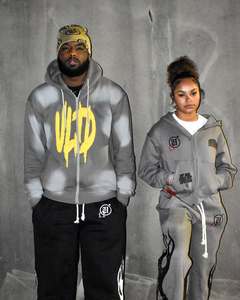 Sudadera con Capucha Estilo Acid Wash, 400 Gsm, Tejido Terry, Talla Grande, Unisex, Bordada, Corta, con Cierre - Product Image 2