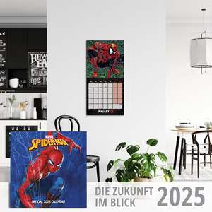 2025 <b>Marvel</b> Spiderman Wall Calendar Mini Poster Included Made of Durable Paper - Product Image 1