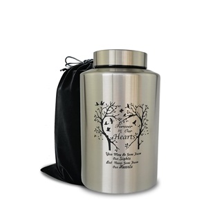 Urnas grandes de 220 libras para cenizas femeninas masculinas adultas, urna de cremación decorativa para cenizas humanas, árbol del amor, plata, tamaño personalizado - Product Image 1