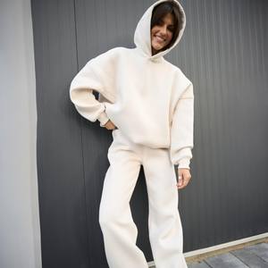 Survêtement en polaire pour femmes |   Ensemble sweat-shirt oversize et pantalon palazzo - Product Image 5