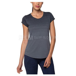 Camiseta de Mujer, Cuello en V, Ajustada, de Algodón, Manga Corta, Elástica, Transpirable, Suave, Cómoda, Informal, Moderna - Product Image 6