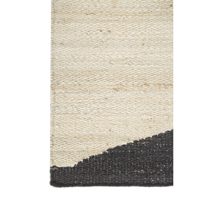 Tapis en jute et chanvre à motif abstrait Nomadic Threads, tissage plat, couleur ivoire, rectangulaire, pour couloir, décoration de la maison, salons, chambres - PDJT-736 - Product Image 4