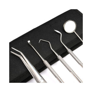 Kit d'hygiène dentaire manuel en acier inoxydable 5 pièces Instruments de détartrage certifiés CE pour les soins dentaires par SurgiRight - Product Image 4