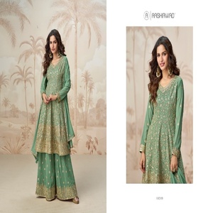 Belle Faux Georgette Avec Paillettes Broderie Salwar Costume Femme Fabricant Et Fournisseur De Mode Au Prix De Gros - Product Image 1