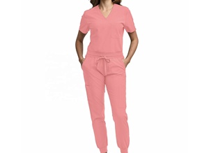 Man and Women Wholesale Custom Short Sleeve <b>Nurse</b> Nursing <b>Scrubs</b> Zip Medical Uniforms Women Medical <b>Scrubs</b> Uniforms Sets - Product Image 2