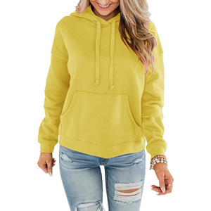Sudaderas con capucha lisas baratas de color sólido con logotipo personalizado para mujer sudaderas con capucha de temporada de invierno con cordón suave al por mayor - Product Image 4