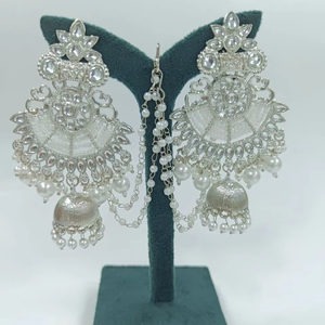 Top mode à la mode goutte d'eau cloche Jhumka boucles d'oreilles indien Kundan traditionnel pour dames ensemble de boucles d'oreilles pour les femmes - Product Image 1