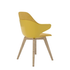Chaise rotative en plastique, pieds en bois, pour salle à manger et café, Restaurant, moderne, haute qualité - Product Image 5