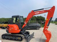 Mini-excavatrice sur chenilles hydraulique Kubota KX163 d'occasion pour la construction, l'agriculture et l'aménagement paysager