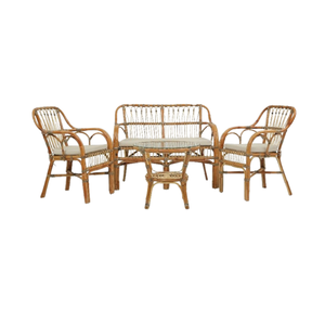 Balcón Skin Living Set Rattan Cómodo sofá silla y mesa de centro Juego de muebles hechos a mano con estilo para interior y exterior - Product Image 3