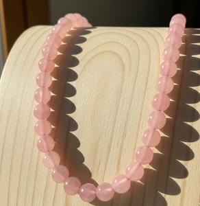 Comprar collar de cuarzo rosa Unisex 18 pulgadas anudado a mano Plata 925 Cerradura 14K chapado en oro Diseño de moda Cuentas de plata 925 - Product Image 2