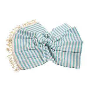Toalla de playa de algodón turco respetuosa con el medio ambiente de calidad de verano de estilo auténtico, ligera, de secado rápido, tejido plano, resistente a la arena, sensación suave - Product Image 2