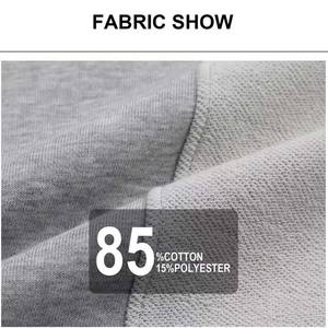 Customized Two Color Block <b>Men</b> Sweatshirt Street Wear Man Light Colors Winter Wears Warm 100% Cotton Sweatshirts Basics - Product Image 4