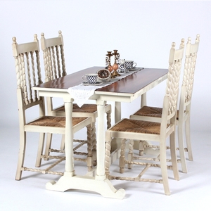 Juego de mesa y sillas de comedor clásico vintage serie 5103, hecho de caoba, se puede usar para diversas necesidades y conceptos de decoración de habitaciones. - Product Image 3