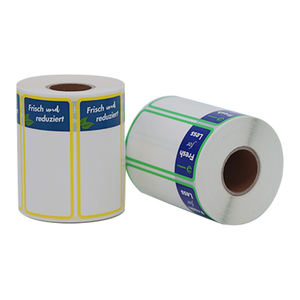 Vizlent -40 ℃   Rouleau d'étiquettes de congélation en polypropylène vinyle pour marquage alimentaire sûr, étiquettes autocollantes imperméables personnalisées pour congélateur - Product Image 6