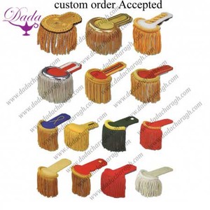 Ribete de Flecos de Alambre Dorado, 10 cm de Largo, Flecos Finos Bordados, Insignia para Coser en el Hombro, Uniformes, Disfraces, Imán Reutilizable - Product Image 2