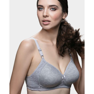 Soutien-gorge minimisateur sans armatures en coton rembourré 430 pour femme, coupe confortable, respirant 3D, fermeture à crochets, maintien tissé - Product Image 1