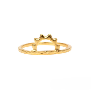 Nouvelle arrivée 18K plaqué or massif 925 Sterling Sun Shine Band Ring Handmade Designer Fine Jewelry pour l'anniversaire des femmes - Product Image 1