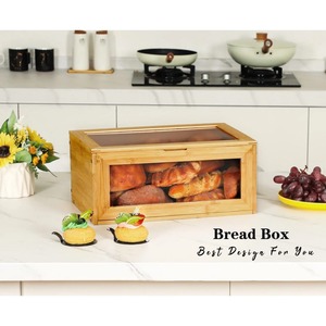 Caja de pan con ventana transparente Caja de pañuelos de bambú hecha a mano Decoración de mesa y hogar natural ecológica Venta al por mayor de Vietnam - Product Image 6