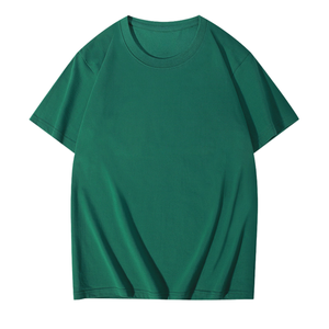 T-shirt uniforme en coton pur tricoté à manches courtes, 220g, avec logo personnalisé OEM, pour hommes et femmes, pour la remise des diplômes - Product Image 6