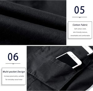 Shorts décontractés pour hommes Modran – Confortables, infroissables, séchage rapide, respirants, taille haute, braguette zippée, qualité supérieure, coton uni - Product Image 4