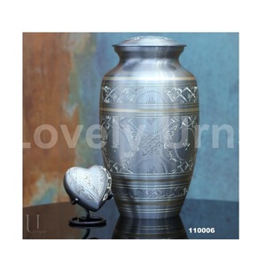 Hot Selling Large 10 Inch Brass Cremation Urn for Human Ashes Adult Cremation Memorial Urn With Free <b>Velvet</b> <b>Bag</b> - Product Image 1
