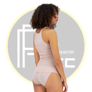 Débardeur à dos nageur côtelé pour femme Maillot sans manches ajusté en coton extensible pour le salon et la superposition - Product Image 3